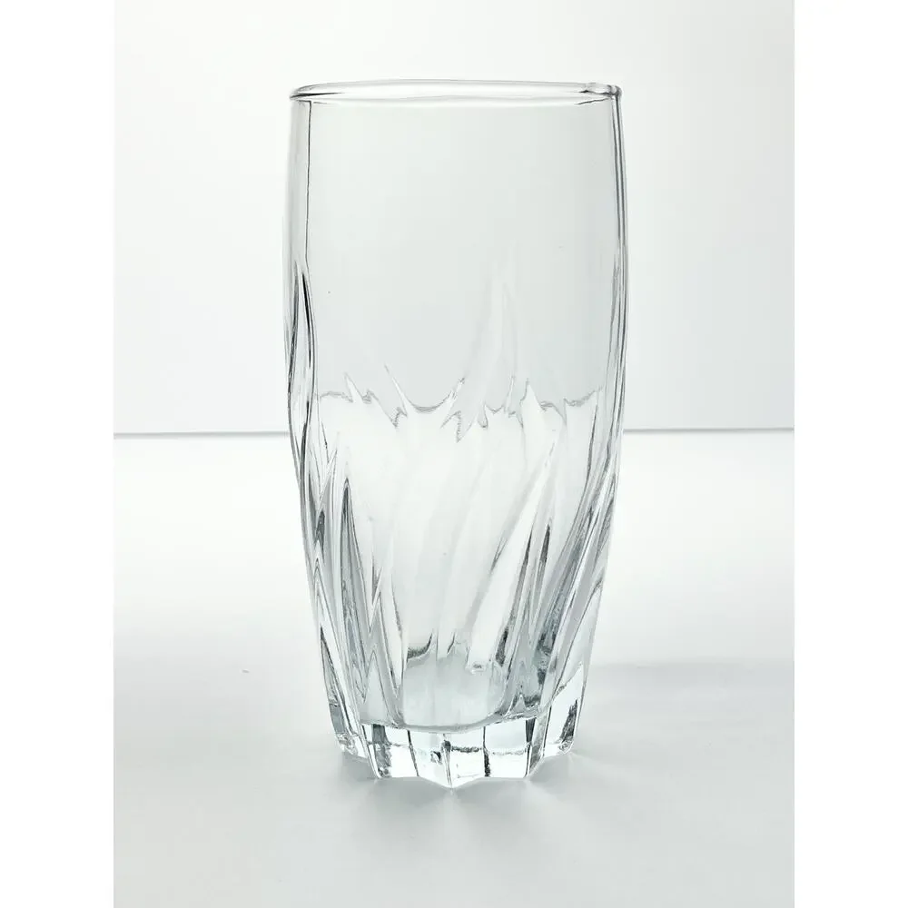 Anchor Hocking “Central Park, Clear” 6 Highball Tumbler Drinking Glasses 6” 16oz